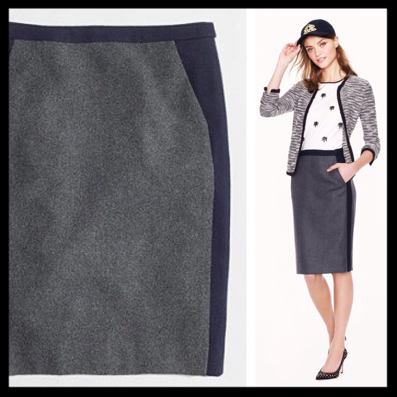 j. crew // wool tipped no. 2 pencil skirt NWT - Picture 1 of 4